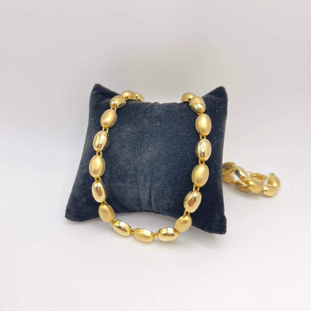 Vintage Gold Tone Beaded Necklace